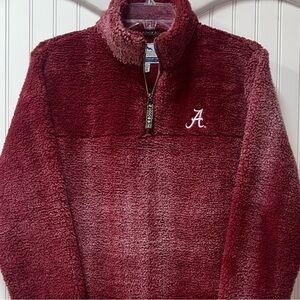 Alabama Sherpa Fleece Pullover Sweatshirt M Football Basketball Crimson Tide
